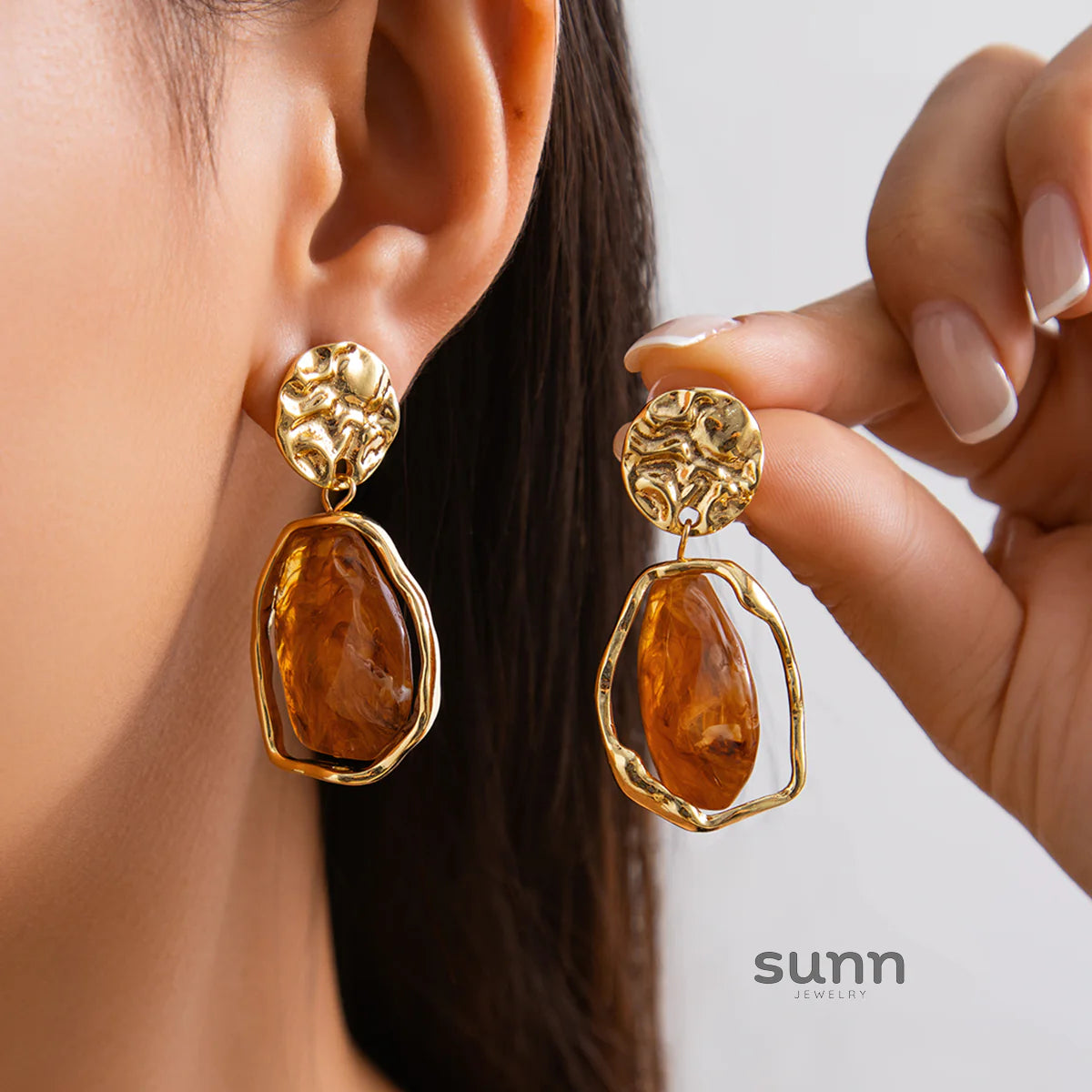 Truth Irregular Acrylic Earrings