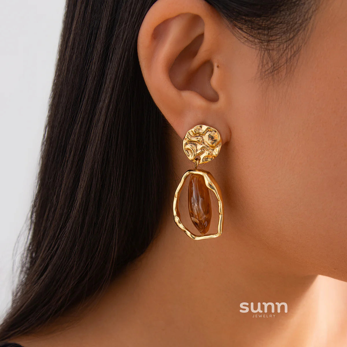 Truth Irregular Acrylic Earrings