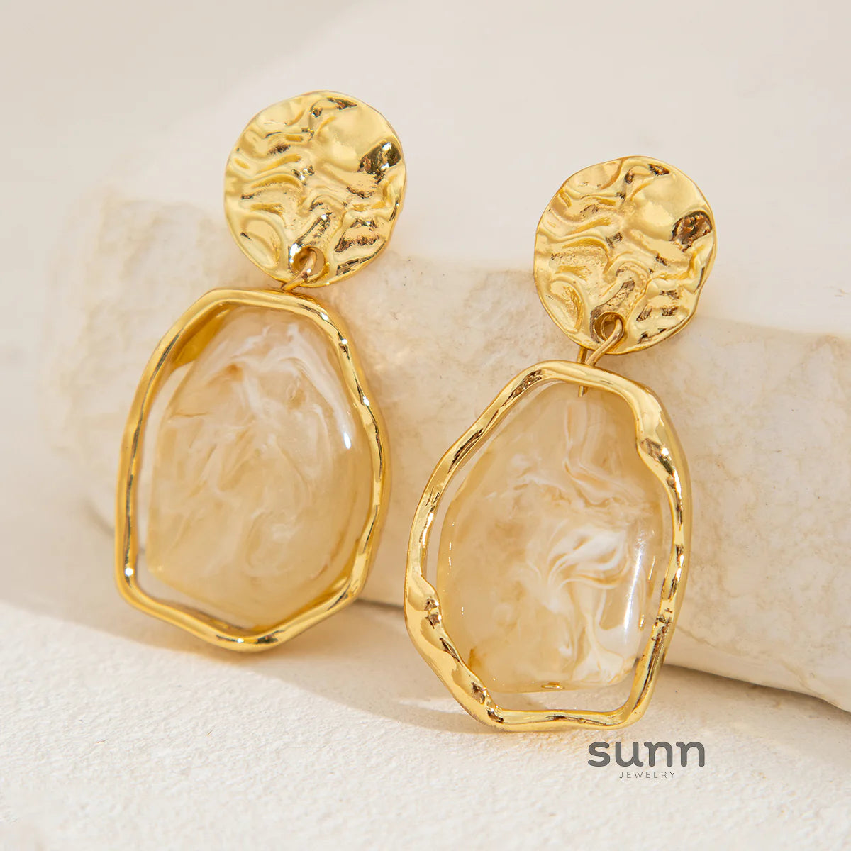 Truth Irregular Acrylic Earrings