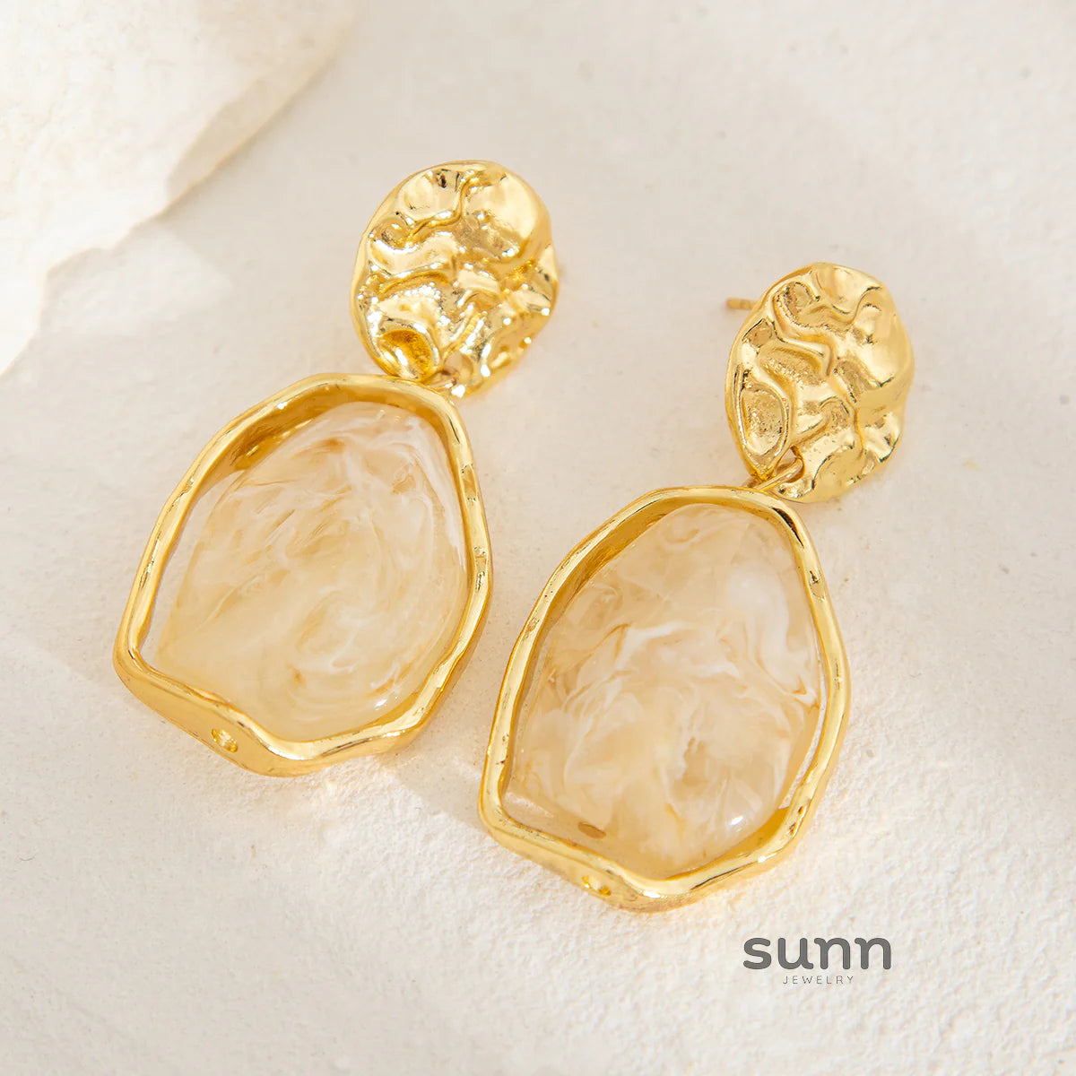 Truth Irregular Acrylic Earrings