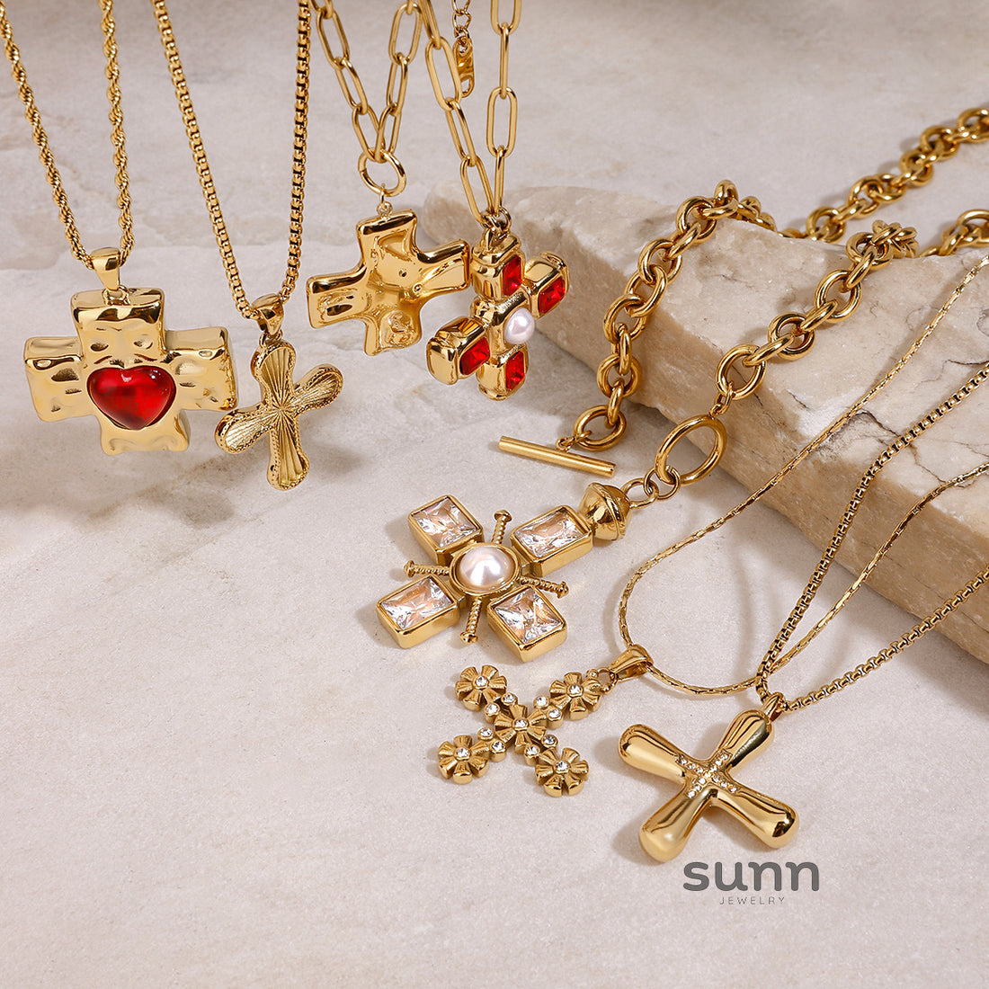 Tula Stainless Cross Necklace [U8XO2CAE]