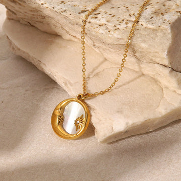 Tulsi Layered Pearl Charm Necklace