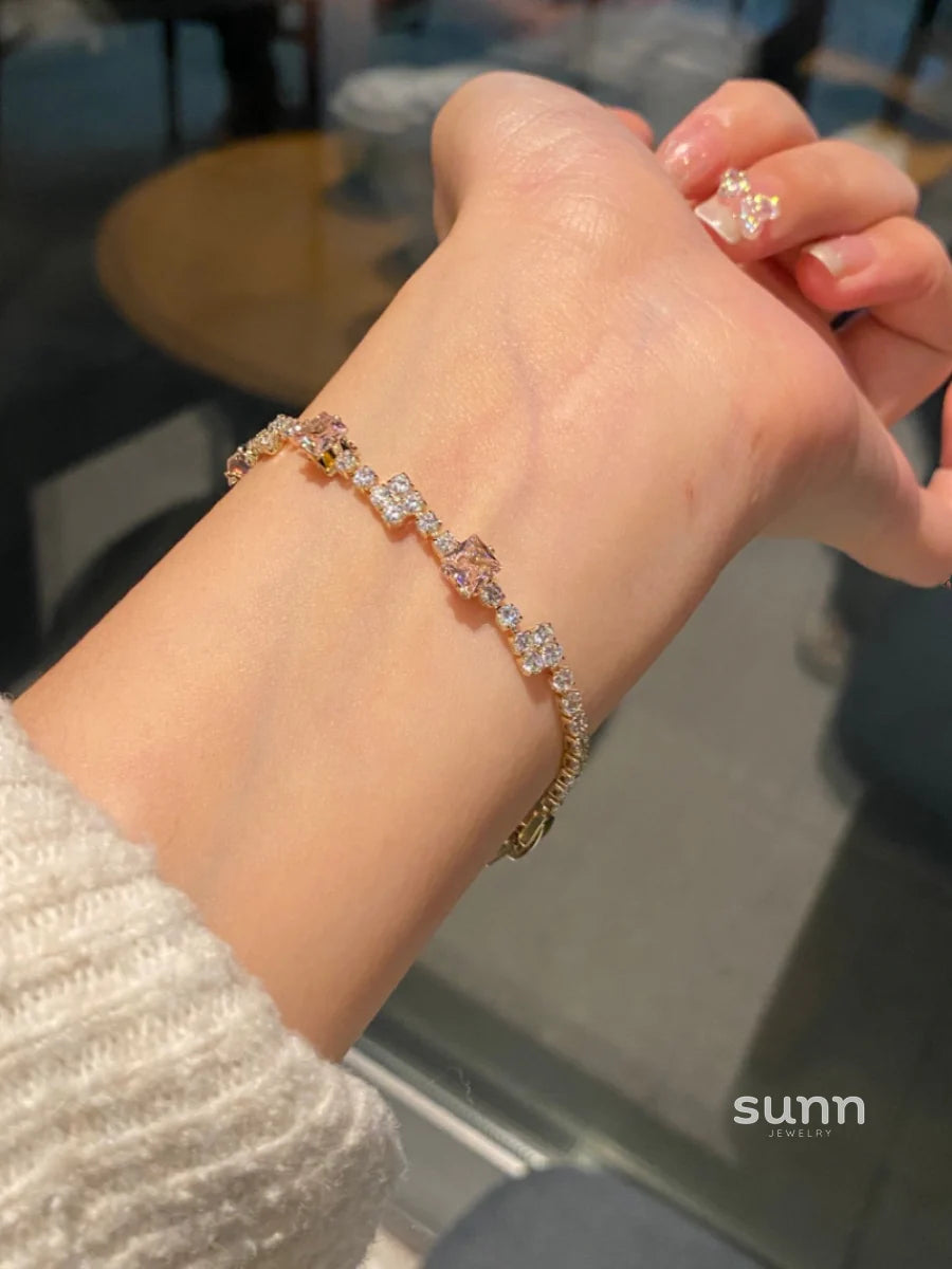 Tyana Pink Zirconia Bracelet