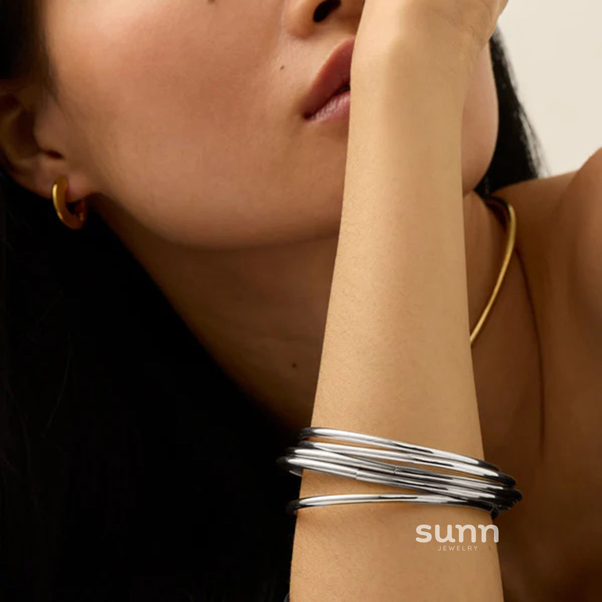 Tyana Sleek Bangle Bracelet [JRGEP60P]