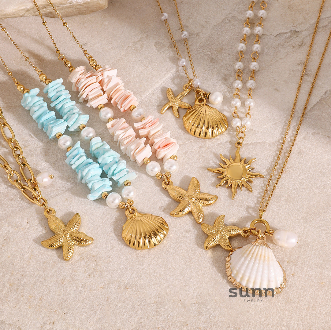 Tyanna Pearl Shell Necklace [TG22QMUK]