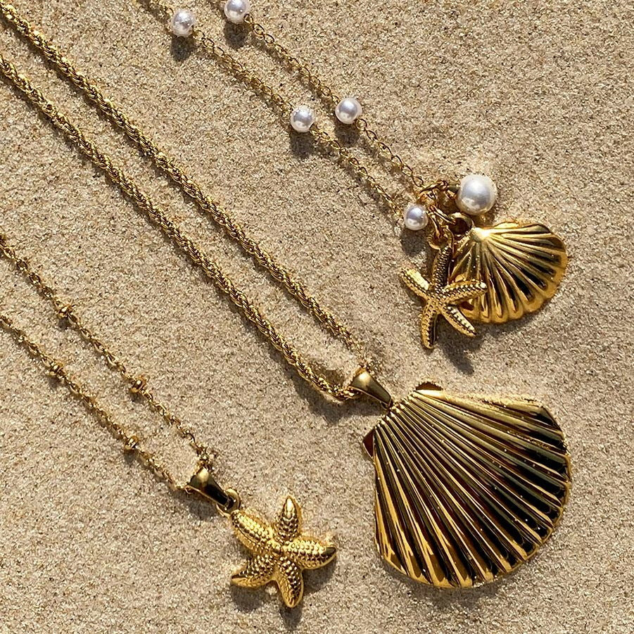 Tyanna Pearl Shell Necklace [TG22QMUK]