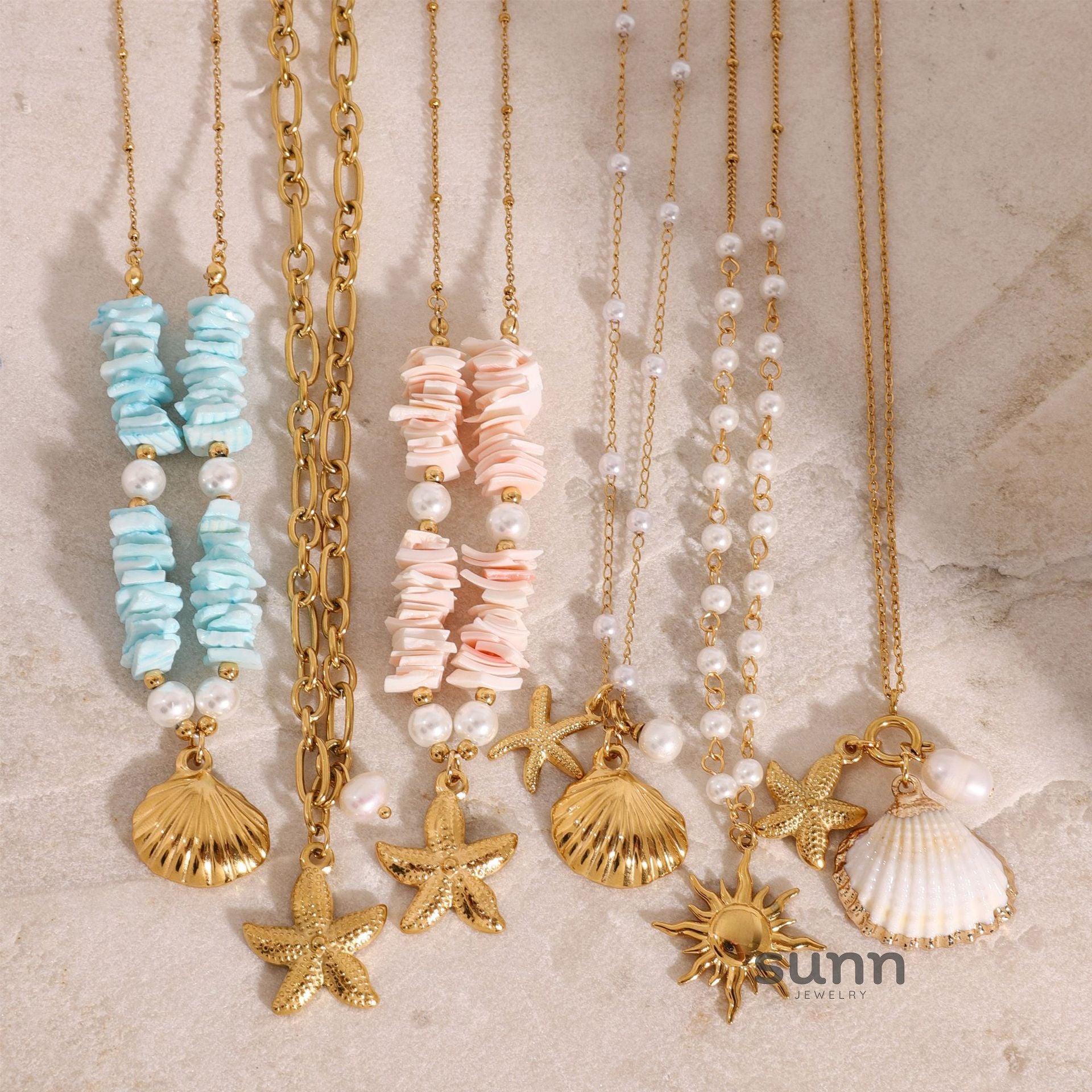 Tyanna Pearl Shell Necklace [HARGJAIS]
