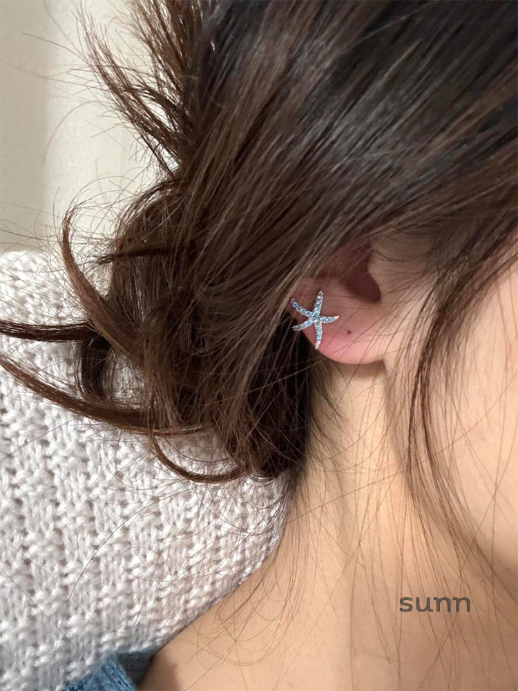 Tyla Blue Starfish Earrings [PZELBCQM]