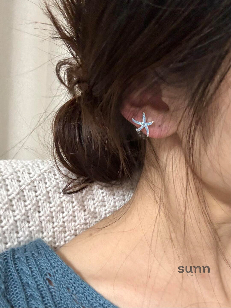 Tyla Blue Starfish Earrings [68X249CF]