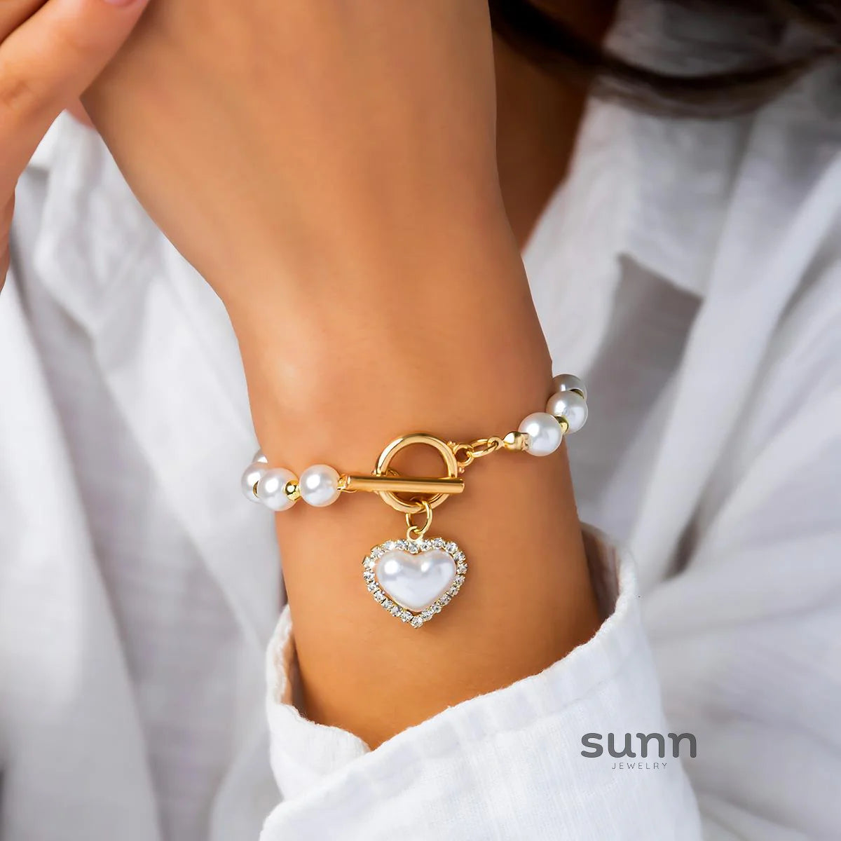 Tylah Layered Pearl Bracelet Set