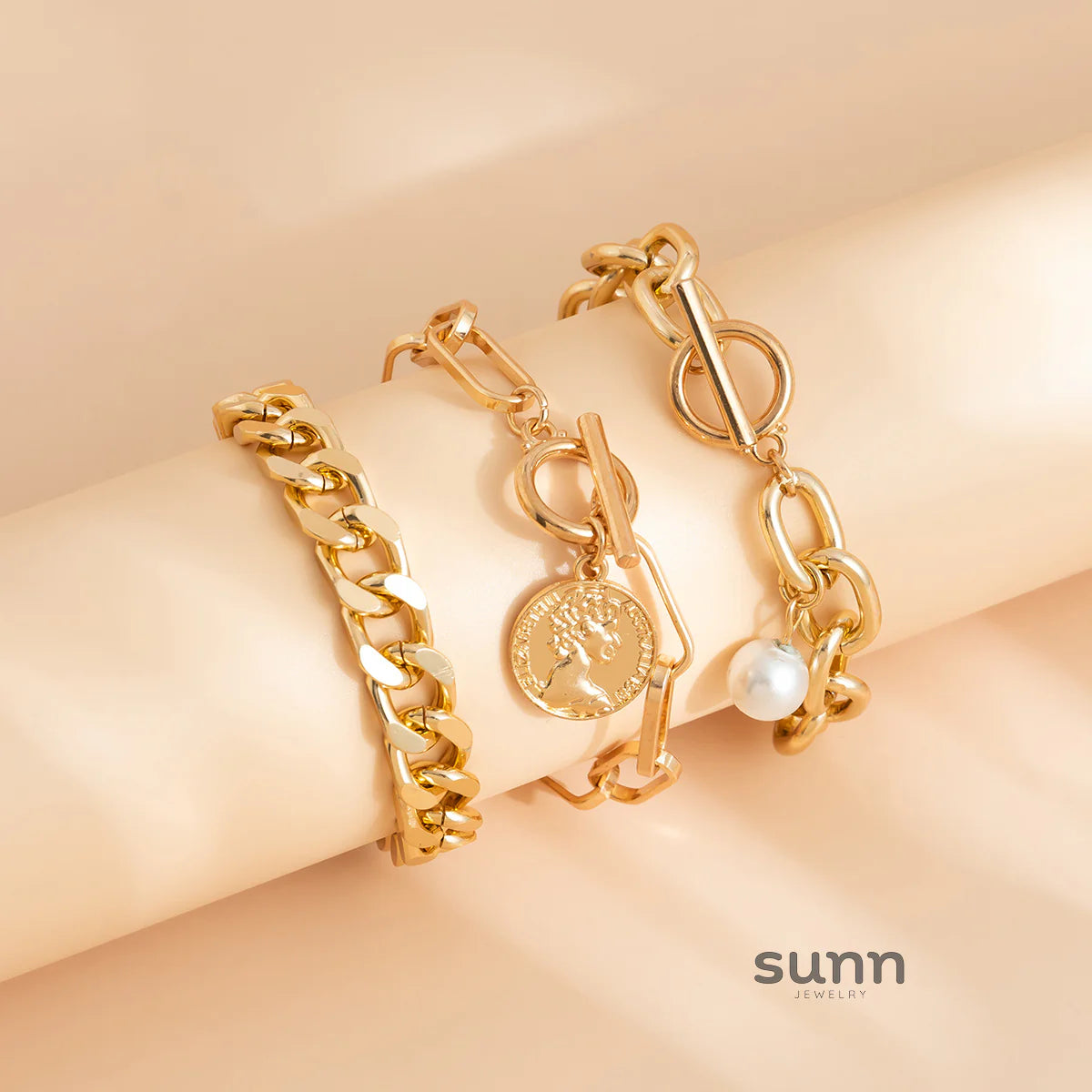 Tylah Layered Pearl Bracelet Set