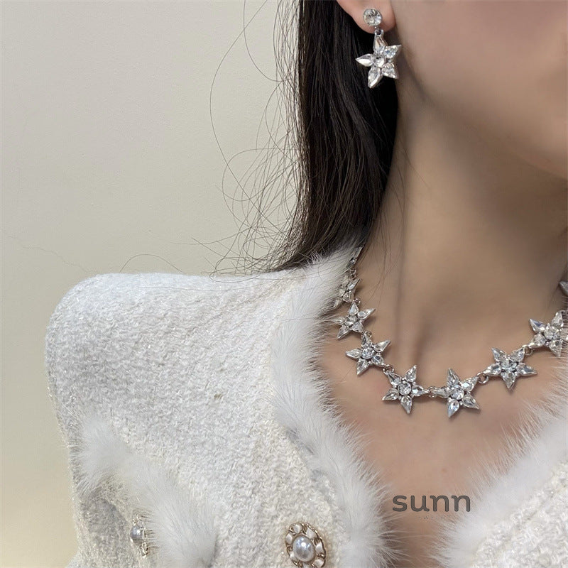 Tyleah Zircon Star Necklace Set [XQDAWPB6]