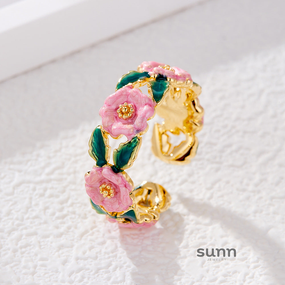 Tyonna Pink Camellia Ring [R35FTB4K]