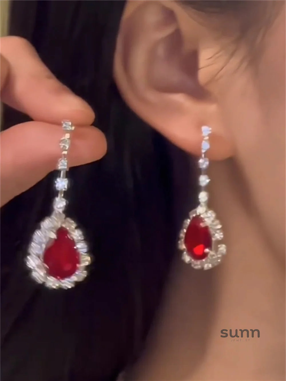 Tyra Ruby Crystal Necklace