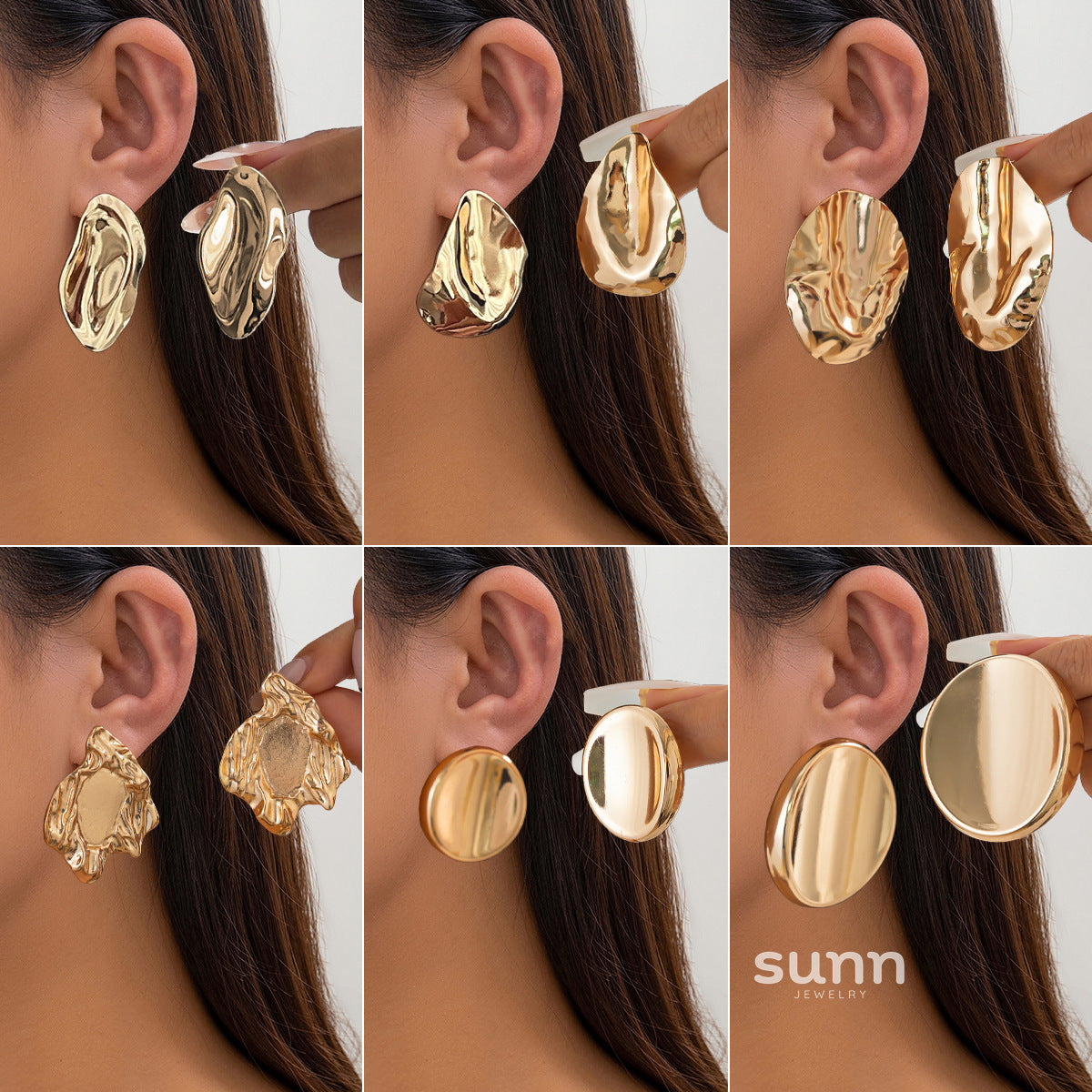 Tyra Sculptural Bow Petal Earrings [VJPMNH44]
