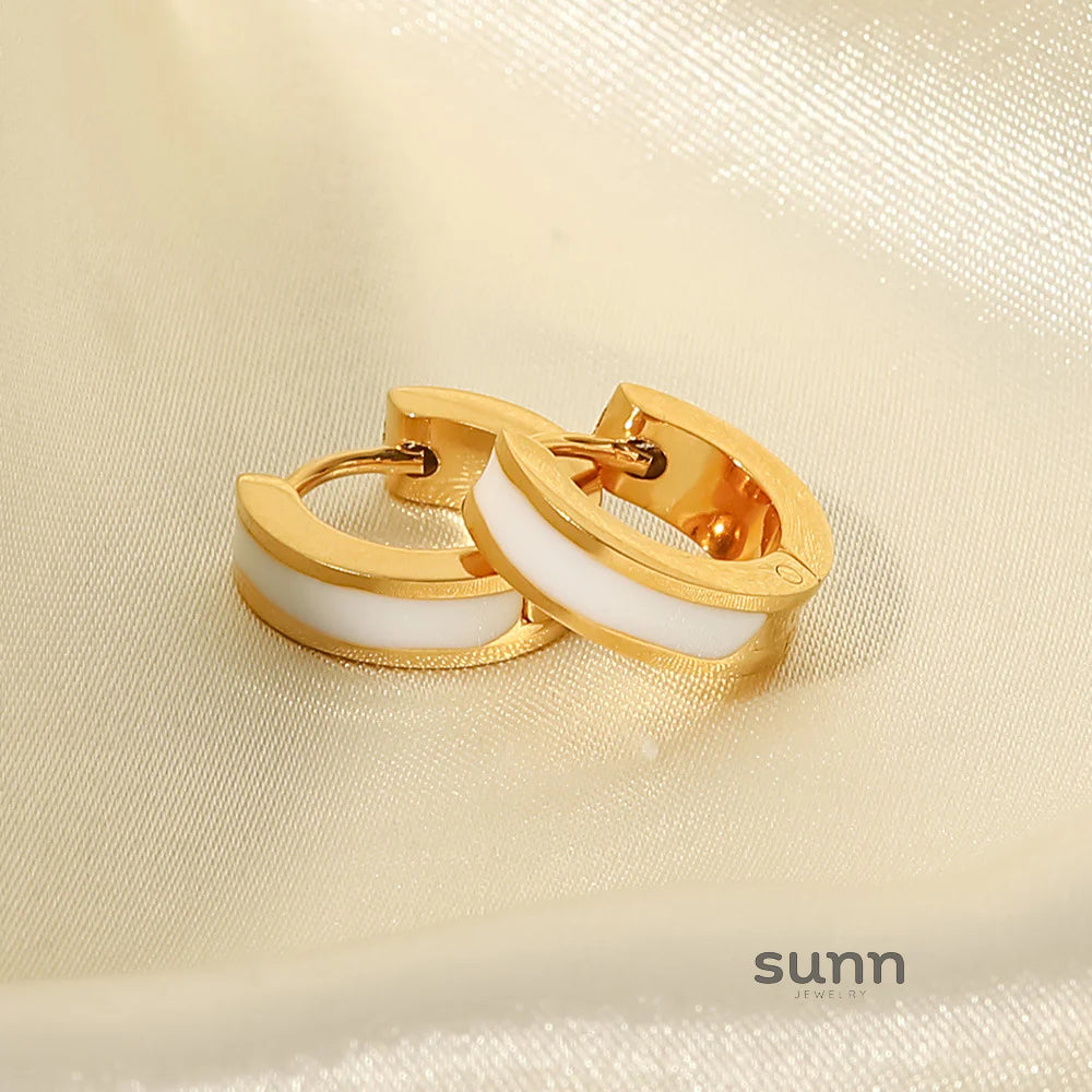 Uriah Enamel Hoop Earrings
