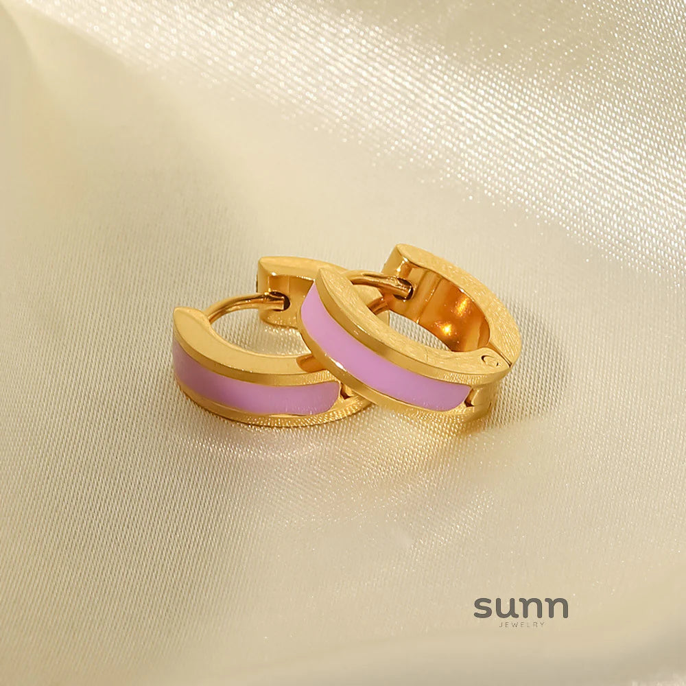 Uriah Enamel Hoop Earrings