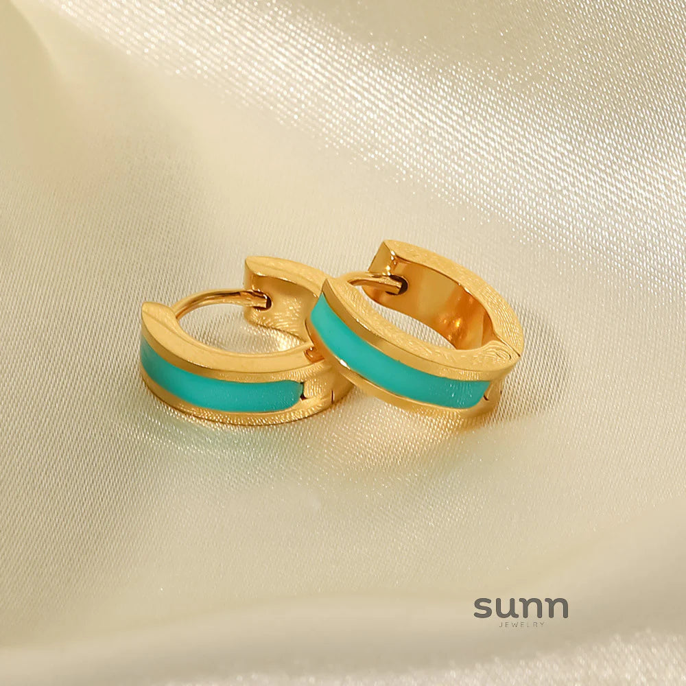 Uriah Enamel Hoop Earrings