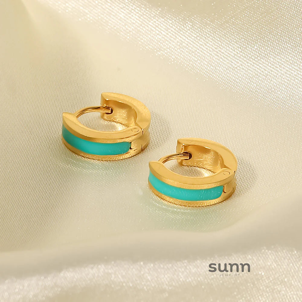 Uriah Enamel Hoop Earrings