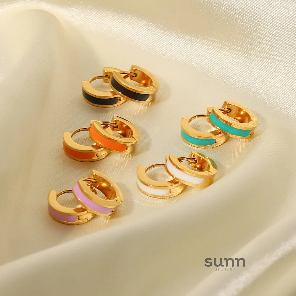 Uriah Enamel Hoop Earrings