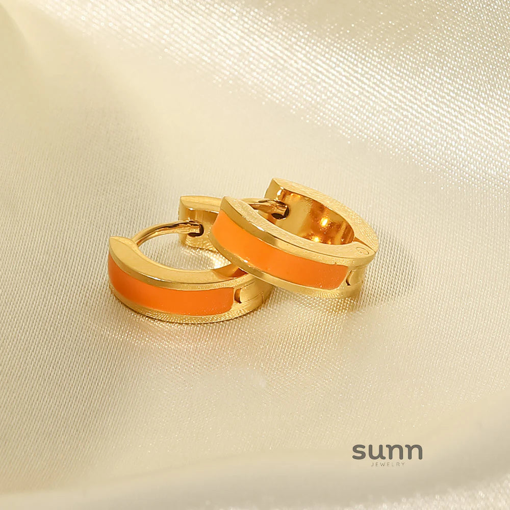 Uriah Enamel Hoop Earrings