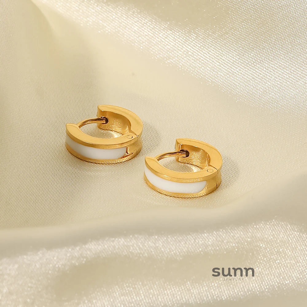 Uriah Enamel Hoop Earrings