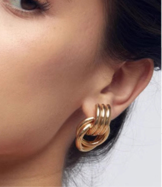 Ursula Modern Chain Loop Earrings