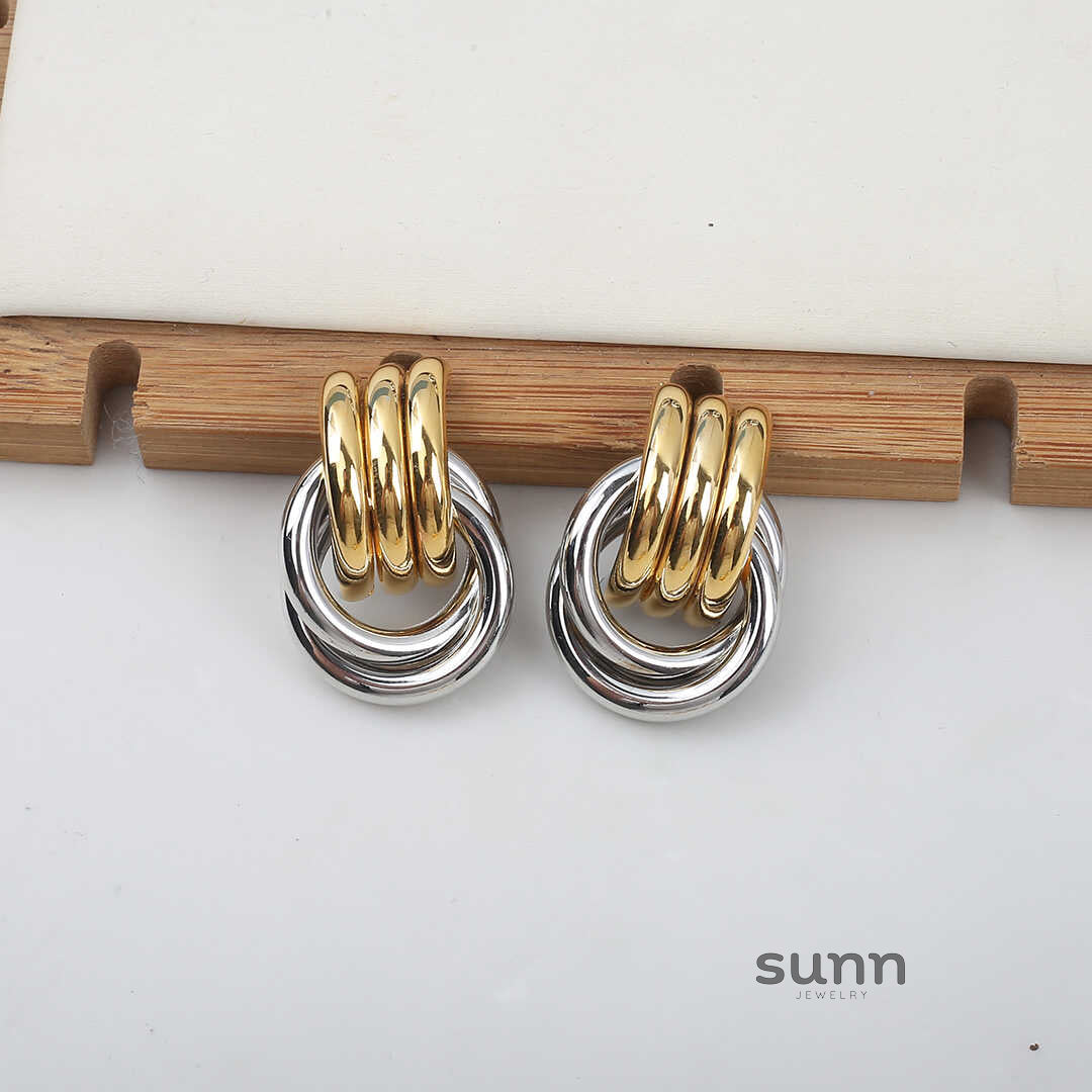 Ursula Modern Chain Loop Earrings