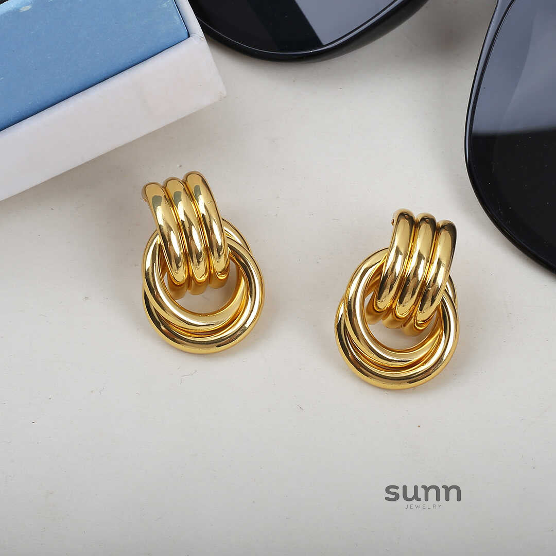 Ursula Modern Chain Loop Earrings