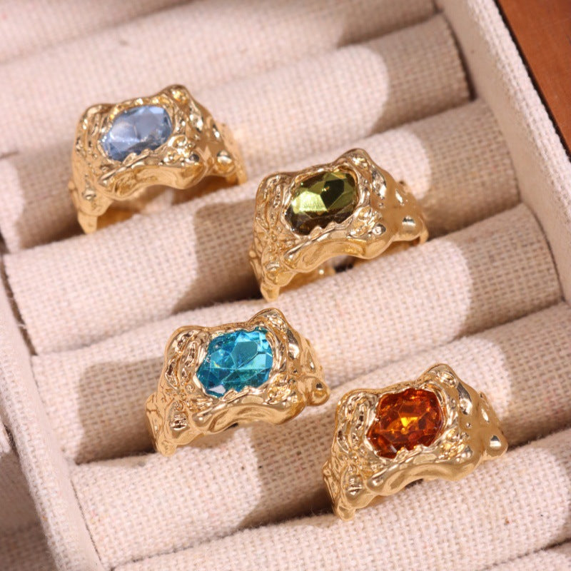 Vanya Geometric Resin Ring Set [6SD443KD]