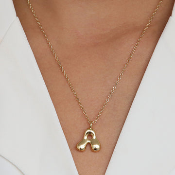 Vanya Gold Initial Bubble Necklace [GQO8QBSQ]