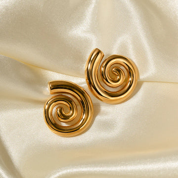 Varnika Threaded Spiral Dangle Earrings