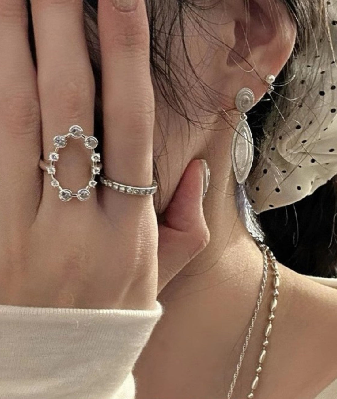 Vayda Stacked Oval Ring [I5K2PSTY]