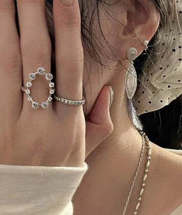 Vayda Stacked Oval Ring [I5K2PSTY]