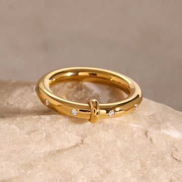 Vesper Geometric Rhinestone Ring [QG0EIJ2E]