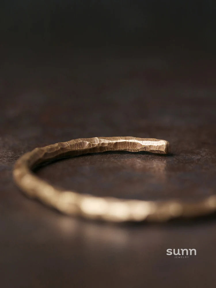 Vihana Textured Brass Cuff Bracelet