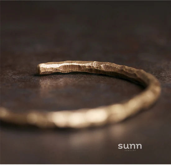 Vihana Textured Brass Cuff Bracelet