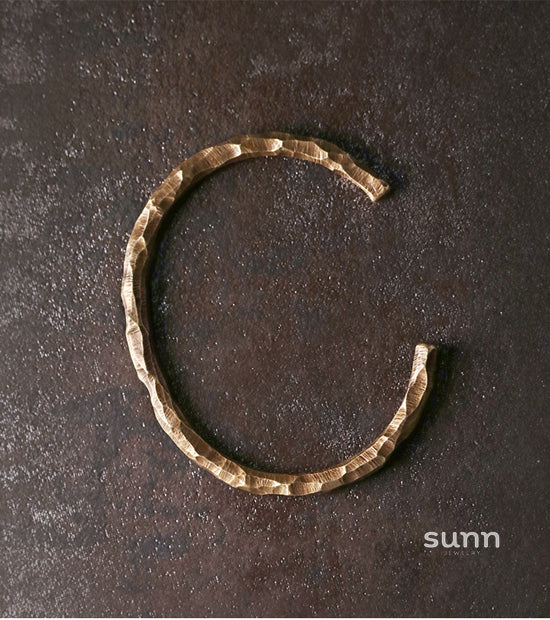 Vihana Textured Brass Cuff Bracelet