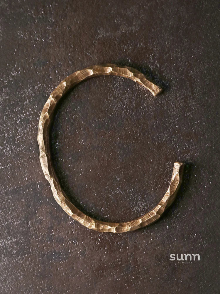 Vihana Textured Brass Cuff Bracelet