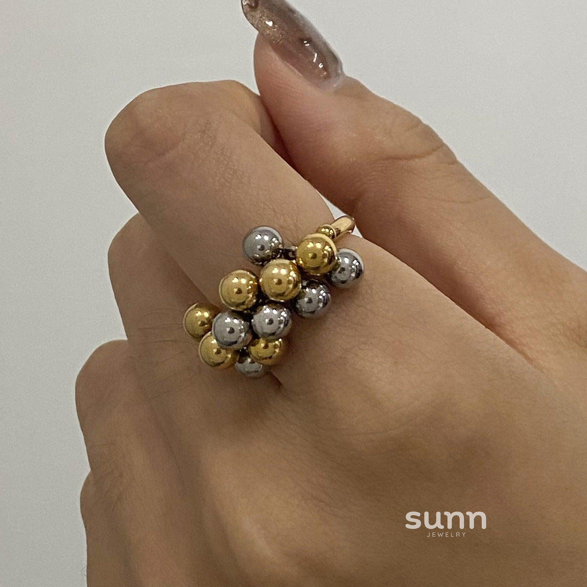 Violetta Geometric Steel Ring [HR44T3NT]