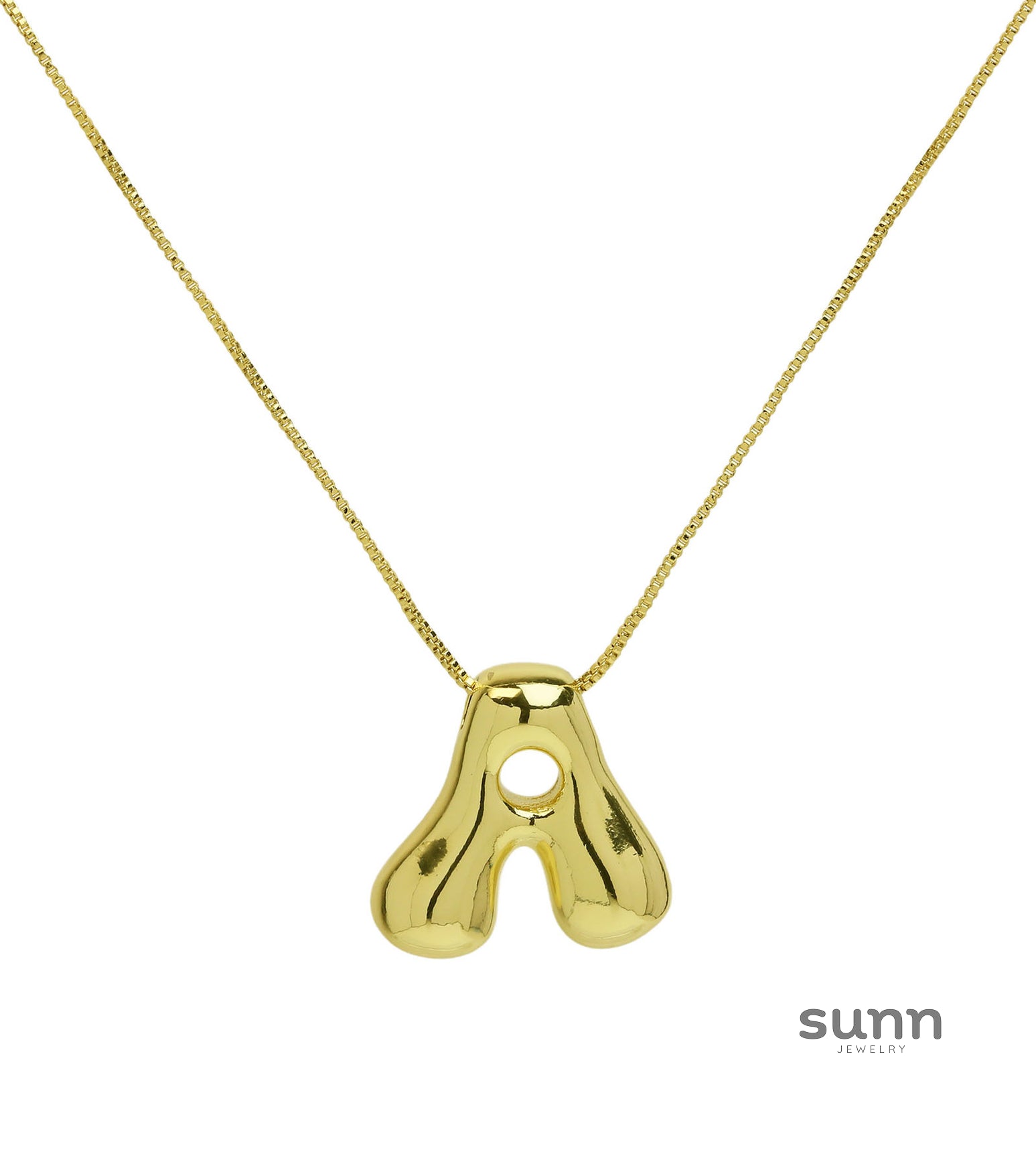 Virginia Bubble Initial Necklace [QKR4ZRO5]