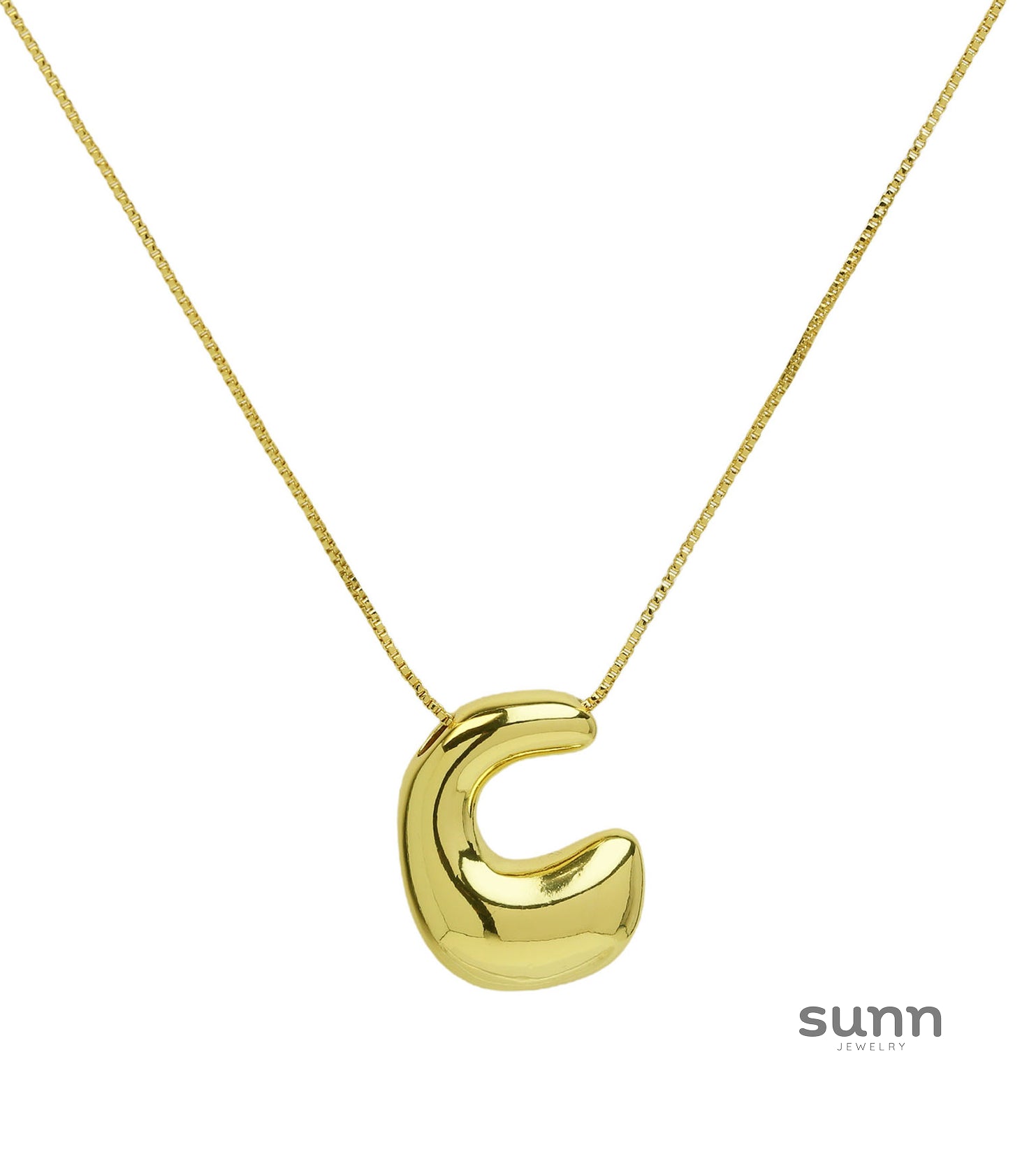 Virginia Bubble Initial Necklace [KBJFNB42]