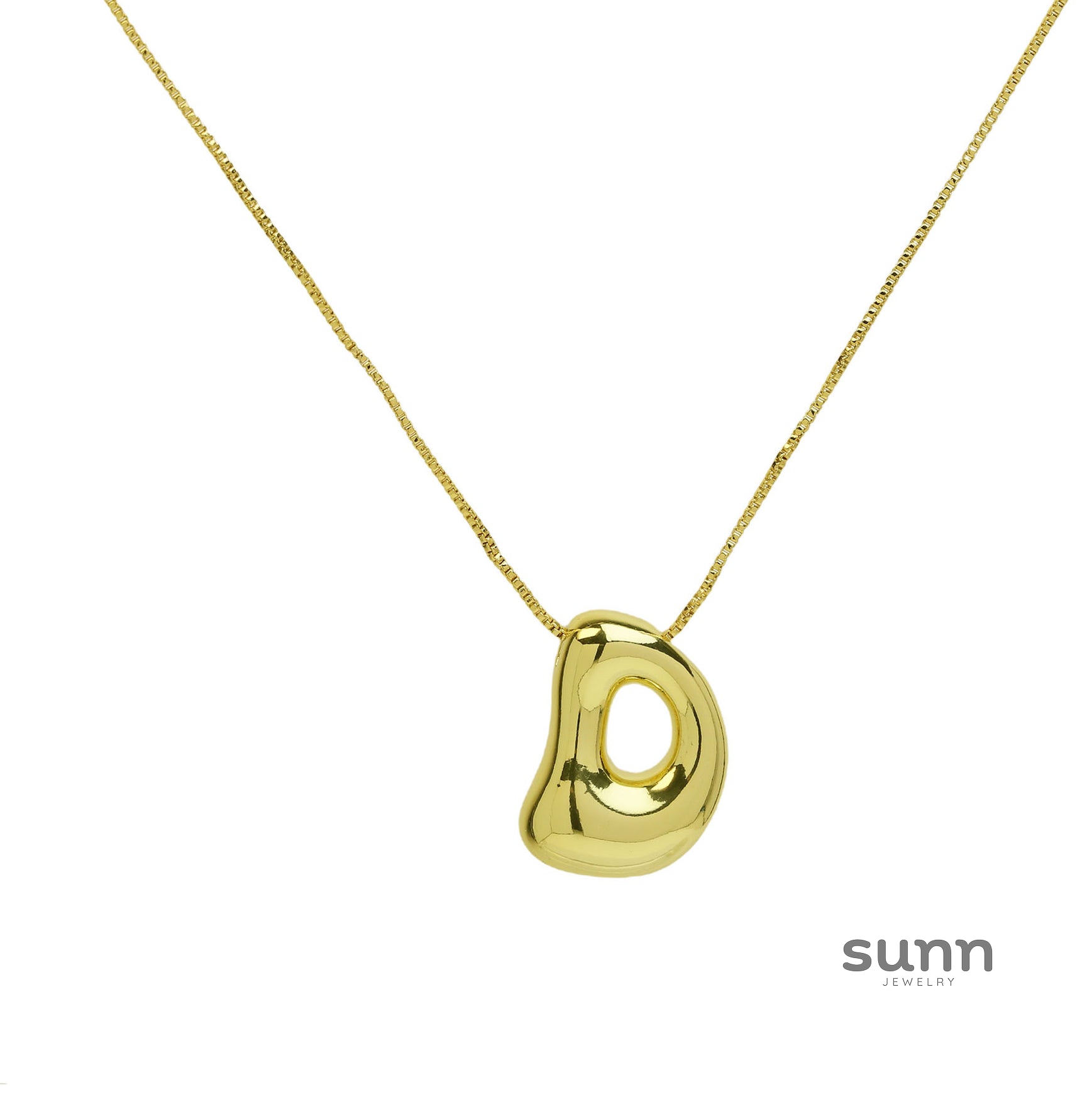 Virginia Bubble Initial Necklace [S1YGN70I]