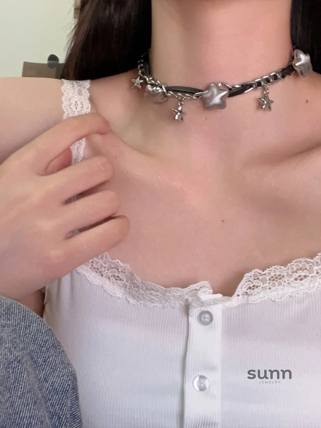 Virginia Star Leather Choker