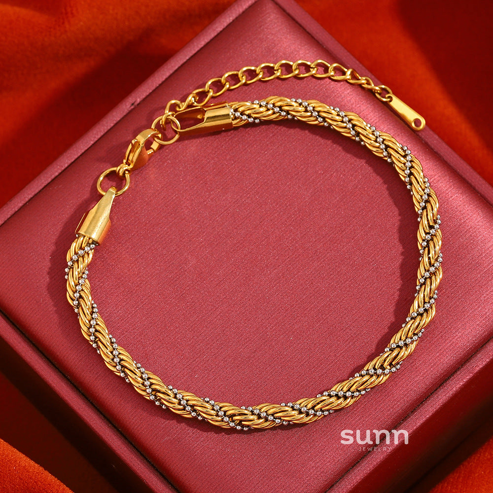 Vittoria Dual-Tone Twist Bracelet [S48EN5KS]