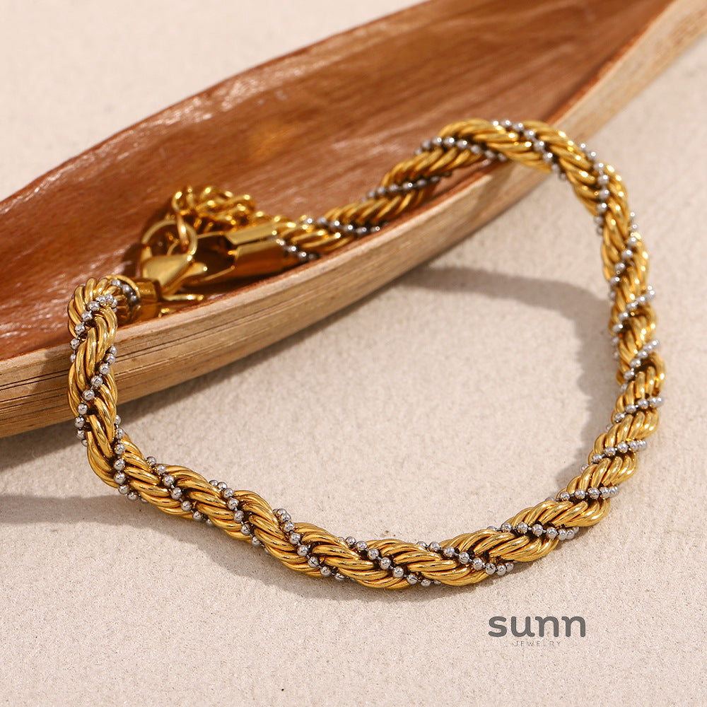 Vittoria Dual-Tone Twist Bracelet [KXNSPSMV]