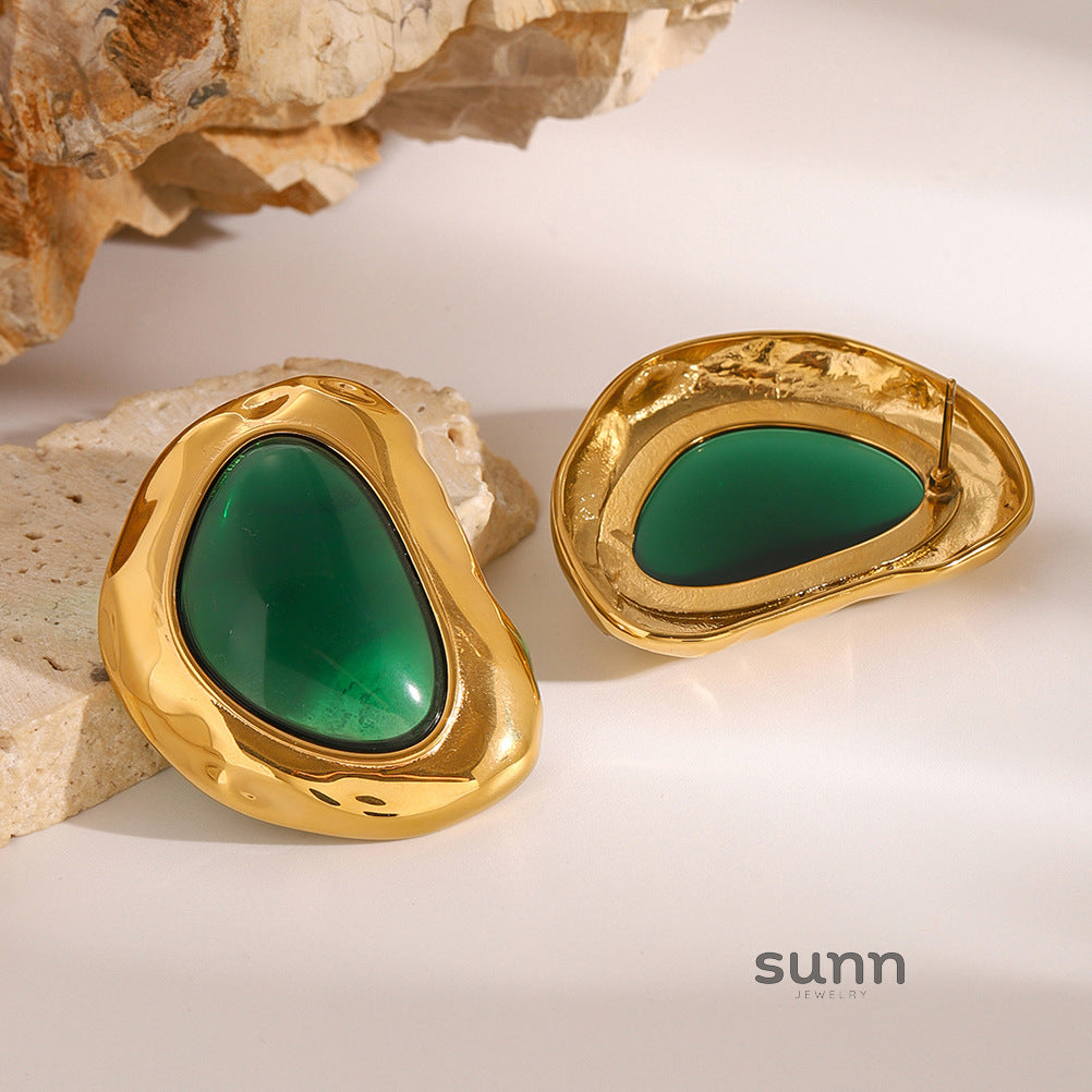 Vivian Retro Oval Earrings [WJ4IGTPQ]