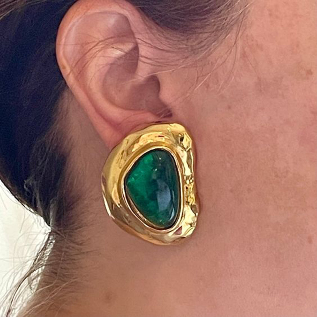 Vivian Retro Oval Earrings [P8TSCJKX]
