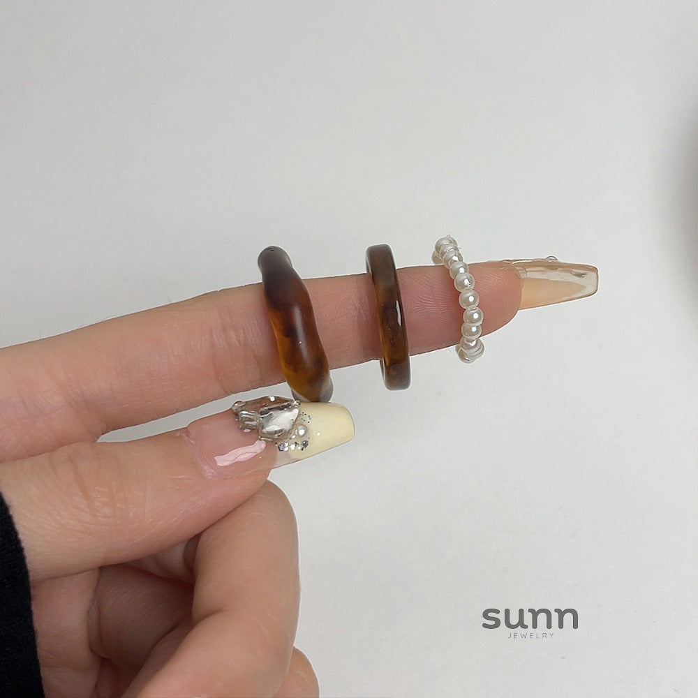 Wanda Resin Ring Set [JDDA0WJH]