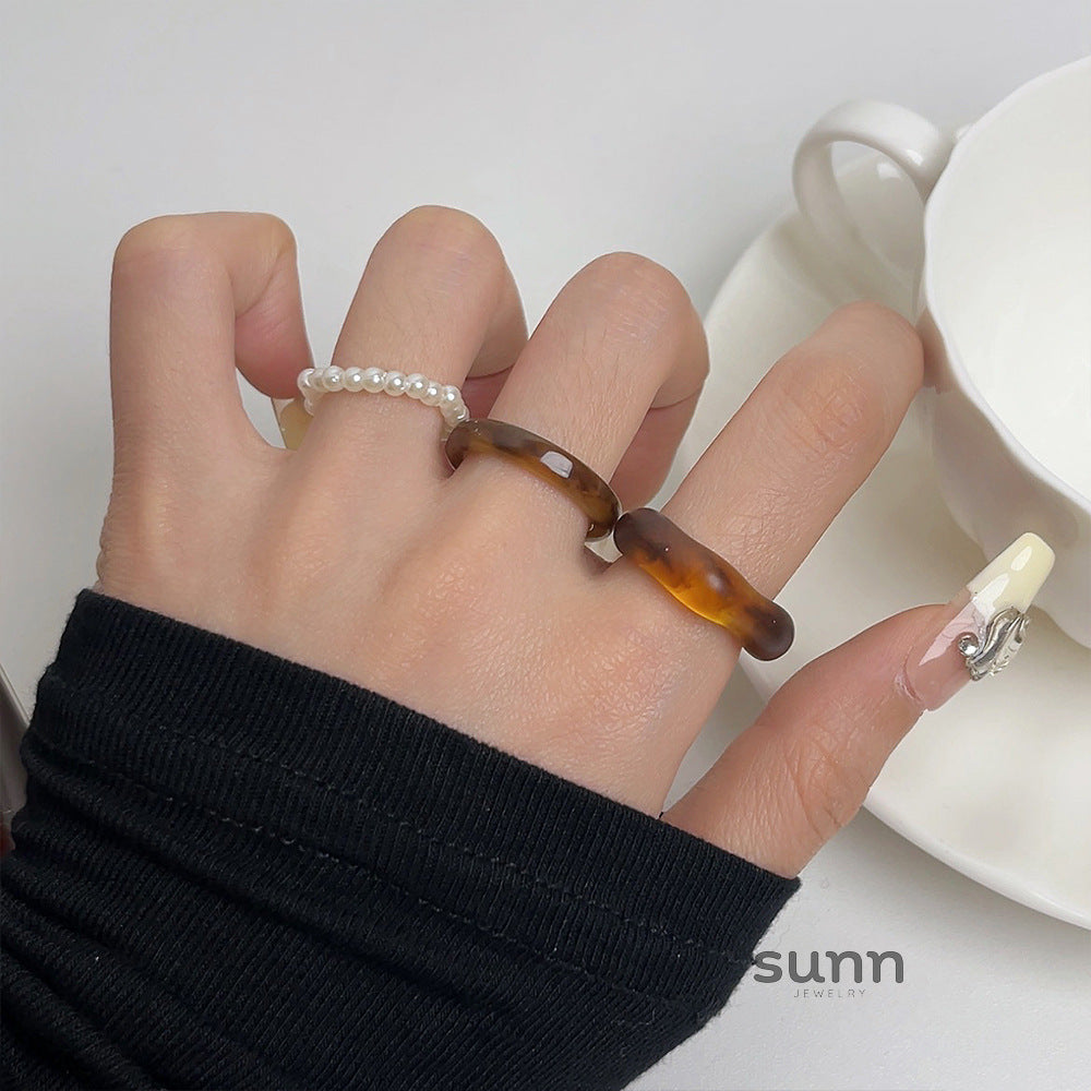 Wanda Resin Ring Set [0KNMB0BZ]
